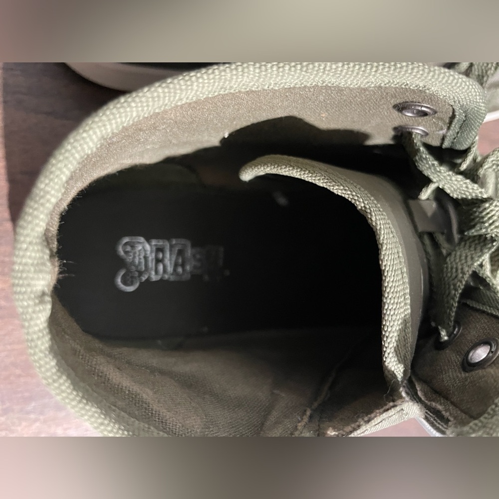 Brash Shoes "Cassidy" Olive Green Military Style Emoji Women's Shoes, Size 7.5 - Picture 2 of 13